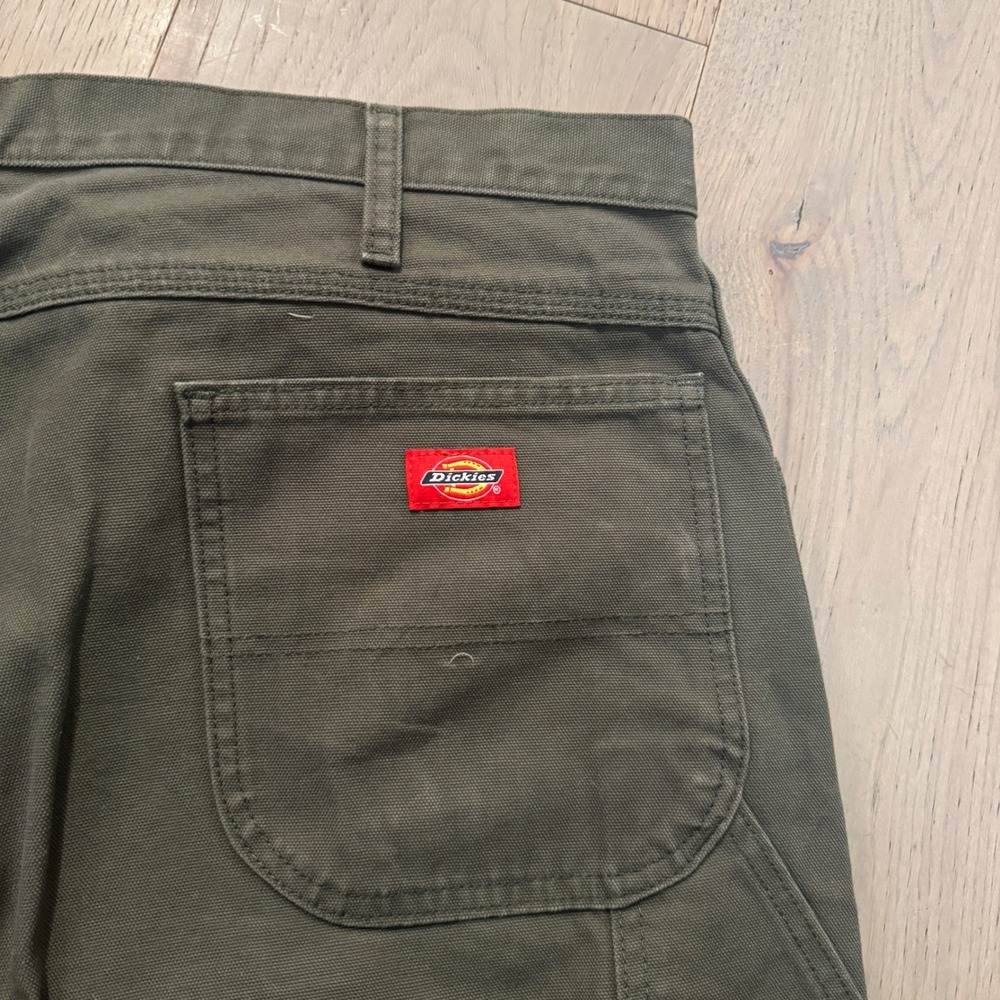Dickies Men's Olive Green Carpenter Work Pants 44x32 Cotton Durable - Picture 7 of 11